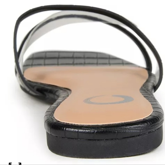 Journee Collection Ramira Slide Sandals Black -7.5 - Picture 3 of 8